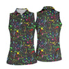 Maxcorners Neon Paint Splatter Pattern Golf Shirt, Women's Golf Shirt, Hawaiian Golf Shirt, Golf Polo For Women LM1507