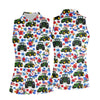Maxcorners American Tractor Golf Shirt, Patriotic Wildflower Country Farm Pattern, Golf Shirt For Women LM1507