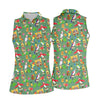 Maxcorners Tropical Tiki Parrot Island Hawaiian Golf Polo Shirt, Women's Golf Polo, Performance Golf Shirt LM1507