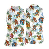 Maxcorners Tropical Bigfoot Surfing Fishing Beach Golf Shirt, Golf Tops For Women, Ladies Golf Shirts, Women’s Golf Apparel LM1507