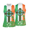 Maxcorners Celtic Cross Knotwork St Patrick's Day Shamrock Golf Shirt, Women's Golf Tops, Ladies Golf Shirts