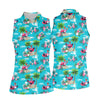 Maxcorners Funny Weightlifting Flamingo Tropical Hawaiian Golf Shirt, Golf Polo For Women, Printed Golf Shirt LM1507