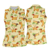Maxcorners Funny Hot Dog Dachshund Tropical Hawaiian Golf Shirt, Golf Polo For Women, Printed Golf Shirt LM1507
