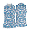 Maxcorners Japanese Wave Art Hawaiian Golf Shirt, Summer Ocean Women's Golf Tops, Ladies Golf Shirts LM1507