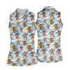Maxcorners Surfing Bigfoot Hawaiian Golf Shirt, Womens Golf Tops, Golf Polo For Women LM1507
