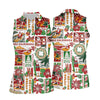 Maxcorners Women's Mele Kalikimaka Hawaiian Christmas Golf Shirt, Tropical Santa Holiday Golf Shirt, Women’s Golf Polo LM1507