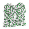 Maxcorners Lucky Four Leaf Clover Leopard Pattern St Patrick's Day Golf Shirt, Women's Golf Tops, Ladies Golf Shirts