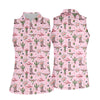 Maxcorners Pink Western Boots Roses Cactus Pattern Hawaiian Golf Shirt, Printed Golf Shirt, Women’s Golf Apparel LM1507