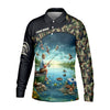 Maxcorners Just A Man Who Loves Fishing Camo Fishing Shirt, Fisherman Gift, SPF Shirt For Men