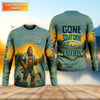 Maxcorners Gone Squatchin, Bigfoot Fishing, Funny Fishing Shirt, SPF Shirt, Fisherman Outfit, Mens Casual Shirts