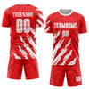 Maxcorners Custom Red White Sublimation Soccer Uniform Jersey LM2605