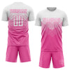 Maxcorners Custom Pink White Sublimation Soccer Uniform Jersey LM2605
