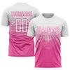 Maxcorners Custom Pink White Sublimation Soccer Uniform Jersey LM2605