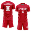Maxcorners Custom Red White Elite Sublimation Soccer Uniform Jersey LM2605