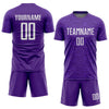 Maxcorners Custom Purple White Sublimation Soccer Uniform Jersey LM2605