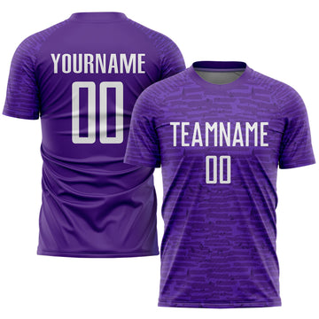Maxcorners Custom Purple White Sublimation Soccer Uniform Jersey LM2605