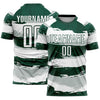 Maxcorners Custom Green White Sublimation Soccer Uniform Jersey LM2605