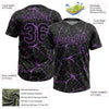Maxcorners Custom Black Medium Purple Abstract Network Two-Button Unisex Softball Jersey LM2605
