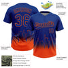 Maxcorners Custom Royal Orange New York City Edition Gradient Two-Button Unisex Softball Jersey LM2605