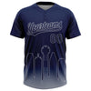 Maxcorners Custom Navy Gray Dallas City Edition Gradient Two-Button Unisex Softball Jersey LM2605