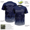 Maxcorners Custom Navy Gray Dallas City Edition Gradient Two-Button Unisex Softball Jersey LM2605