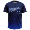 Maxcorners Custom Navy Gray-Thunder Blue Dallas City Edition Gradient Two-Button Unisex Softball Jersey LM2605