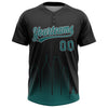 Maxcorners Custom Black Midnight Green-Gray Philadelphia City Edition Gradient Two-Button Unisex Softball Jersey LM2605