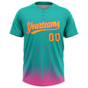 Maxcorners Custom Aqua Yellow-Pink San Diego City Edition Gradient Two-Button Unisex Softball Jersey LM2605