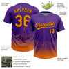 Maxcorners Custom Purple Bay Orange-Black Phoenix City Edition Gradient Two-Button Unisex Softball Jersey LM2605