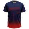 Maxcorners Custom Navy Red Los Angeles City Edition Gradient Two-Button Unisex Softball Jersey LM2605