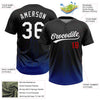 Maxcorners Custom Black White Royal-Red Los Angeles City Edition Gradient Two-Button Unisex Softball Jersey LM2605