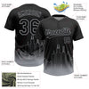 Maxcorners Custom Black Gray Chicago City Edition Gradient Two-Button Unisex Softball Jersey LM2605