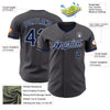 Maxcorners Custom Steel Gray Silver Authentic Baseball Jersey LM2605