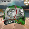 Maxcorners Emerald Scale Hook Design Custom Name Fishing Cap