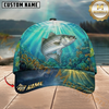 Maxcorners Underwater Coral Reef Custom Name Fishing Cap