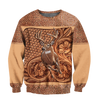 Max Corner Deer Hunting Leather Flower Pattern 3D All Over Printed Shirts Gift For Hunter