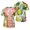Maxcorners Light Skin Tropical Muscle Chest Hawaiian Golf Polo Shirt, Golf Shirts For Women, Women's Golf Apparel LM1507