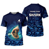 Maxcorners Shark Fishing Team Shirt, Blue Camo Fishing UPF Shirts, Fishing Gifts For Men, Fishing Shirt With Hood