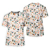 Maxcorners Golf Equipment Cart Ball Pattern Polo Shirt, Women’s Golf Polo, Performance Golf Shirt LM1507