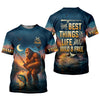 Maxcorners The Best Things In Life Are Wild And Free Funny Bigfoot Fishing SPF Shirt For Men, Gift For Fisherman