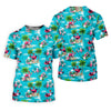 Maxcorners Funny Weightlifting Flamingo Tropical Hawaiian Golf Shirt, Golf Polo For Women, Printed Golf Shirt LM1507