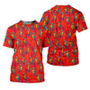 Maxcorners Red Parrot Sunglasses Cocktail Pattern Golf Shirt, Hawaiian Golf Shirt, Golf Tops For Women, Women’s Golf Apparel LM1507