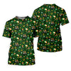 Maxcorners St Patrick's Day Leprechaun Golf Pose Irish Flags Shamrock Golf Shirt, Women's Golf Shirts, Ladies Golf Polos