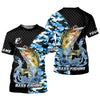 Maxcorners Bass Fishing Camo UPF Shirt, Largemouth Bass Fishing Shirt, Personalized Fishing Shirts For Men