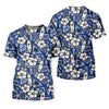 Maxcorners Blue Hawaiian Surfboard Hibiscus Golf Shirt, Women's Golf Shirt, Hawaiian Golf Shirt, Golf Polo For Women LM1507