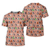 Maxcorners Peach Custom Photo Golf Icons Polo Shirt, Women's Golf Tops, Printed Golf Shirt LM1507