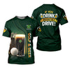 Maxcorners If You Drink Definitely Drive Golf And Beer Black Beer St Patrick's Day Green Women's Golf Tops, Ladies Golf Polos