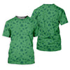 Maxcorners Dark Green Golf Items Seamless Pattern St. Patrick’s Day Shamrock Golf Shirt, Golf Shirts For Men