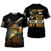 Maxcorners I Just Want To Drink Beer And Jerk My Rod Bass Fishing Shirt, Funny Fishing Shirt, Gift For Fisherman