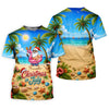 Maxcorners Santa Christmas In July Beach Golf Shirt, Christmas Golf Shirt, Women’s Golf Polo LM1507